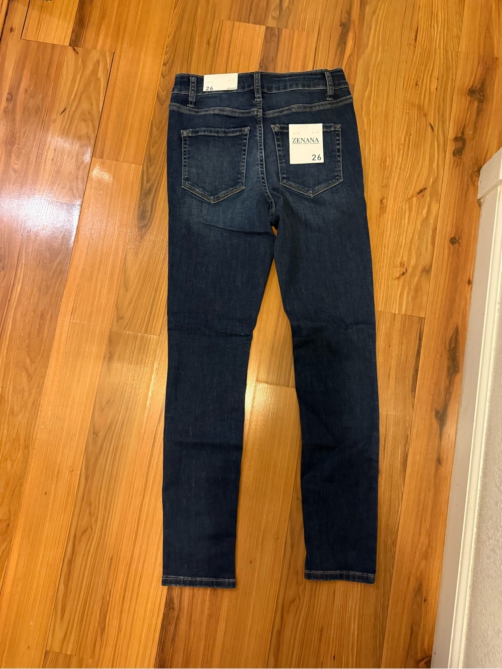 Zenana Outfitters Dark Blue Skinny Jeans - Picture 8 of 8